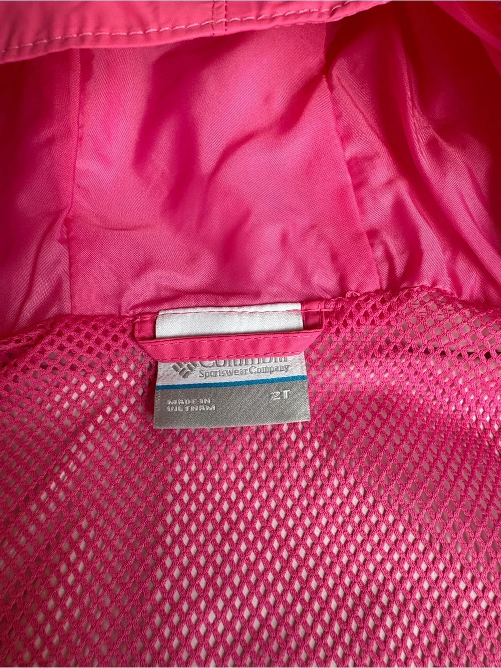 NWT Columbia Hot Pink Kids' Timber Pointe Jacket Full Zip Hooded size 2T